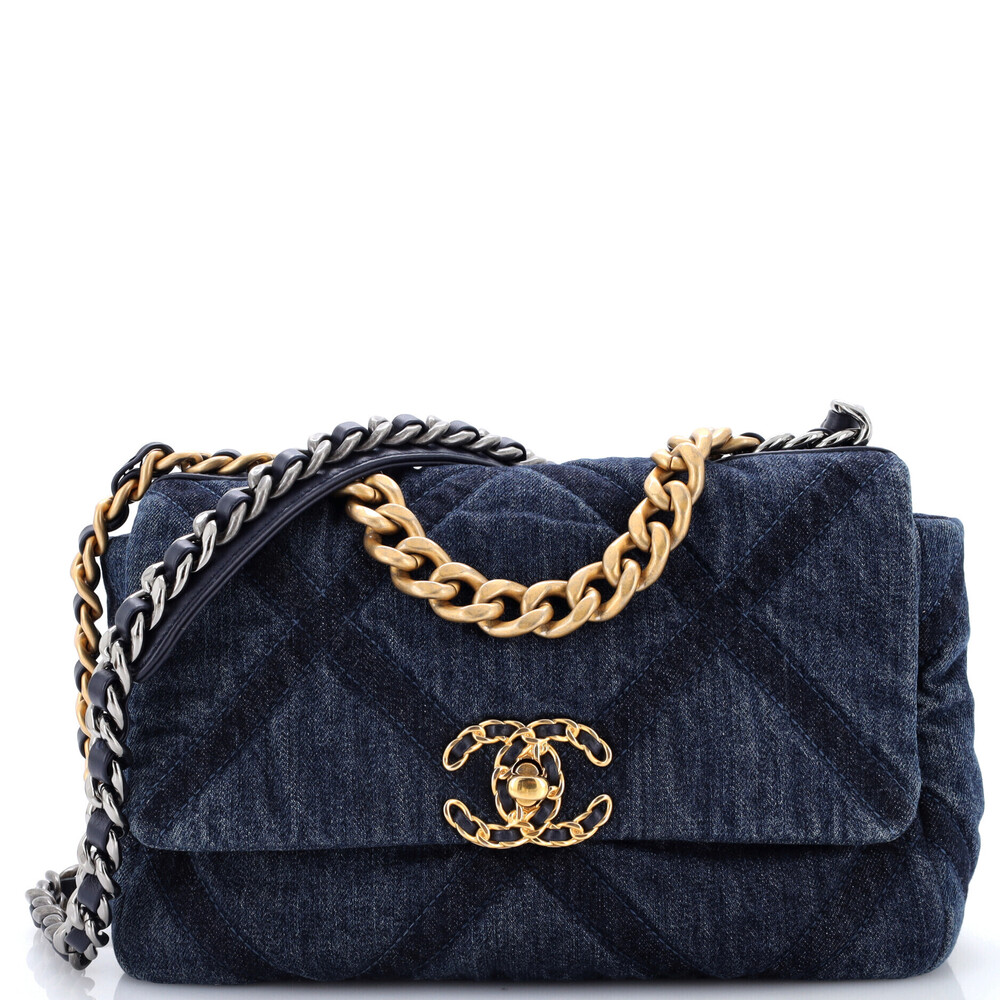 Chanel Medium 19 Flap Bag Quilted Denim